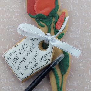 Single Rose w/message